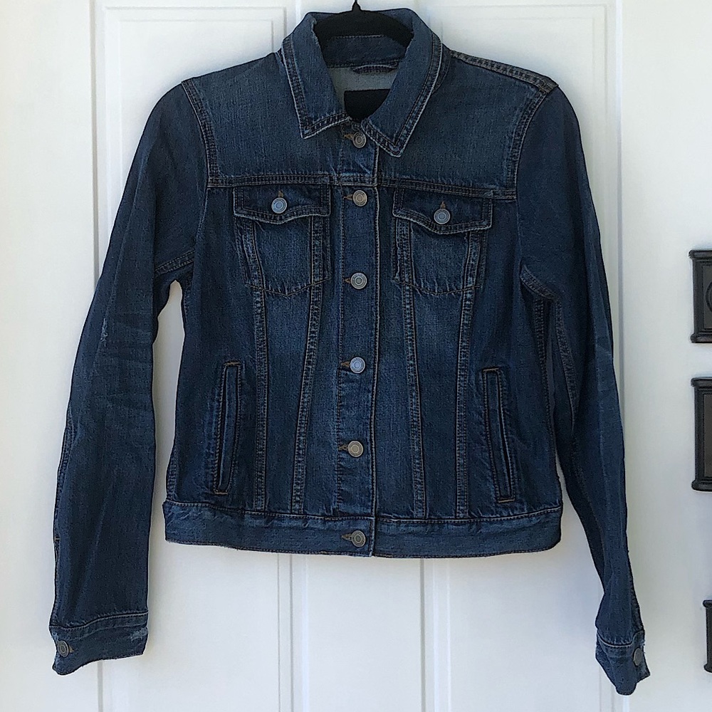 Banana Republic Trucker Denim Jean Jacket Small S EUC